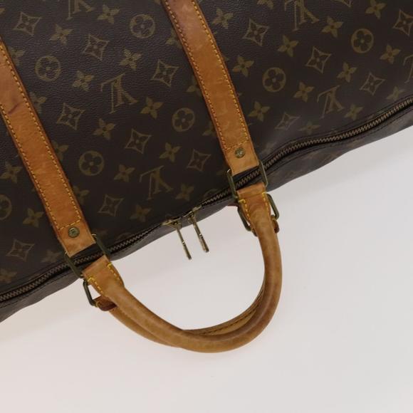 LOUIS VUITTON Monogram Keepall Bandouliere 60 Boston Bag M41412 LV Auth 122076 - Picture 7 of 16
